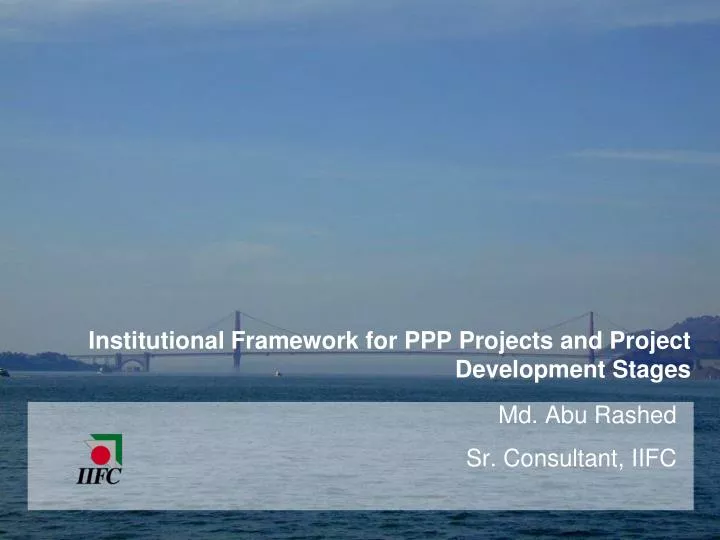 institutional framework for ppp projects and project development stages