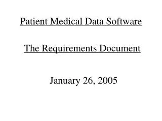 Patient Medical Data Software