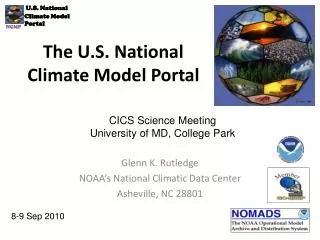 The U.S. National Climate Model Portal