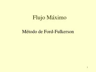 flujo m ximo