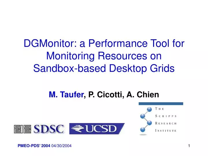 dgmonitor a performance tool for monitoring resources on sandbox based desktop grids