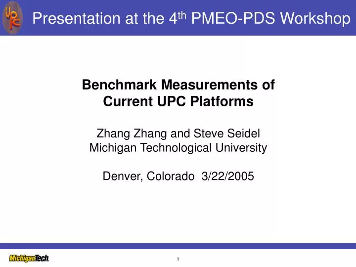 presentation at the 4 th pmeo pds workshop