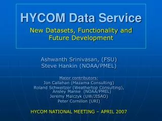 HYCOM Data Service