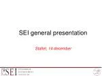 SEI general presentation - slide 1