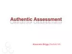 Authentic Assessment - slide 1