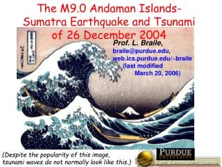 The M9.0 Andaman Islands-Sumatra Earthquake and Tsunami of 26 December 2004