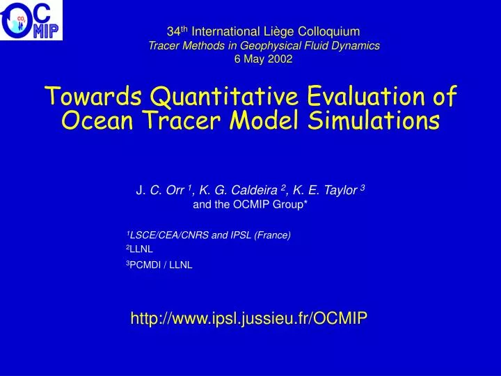 towards quantitative evaluation of ocean tracer model simulations