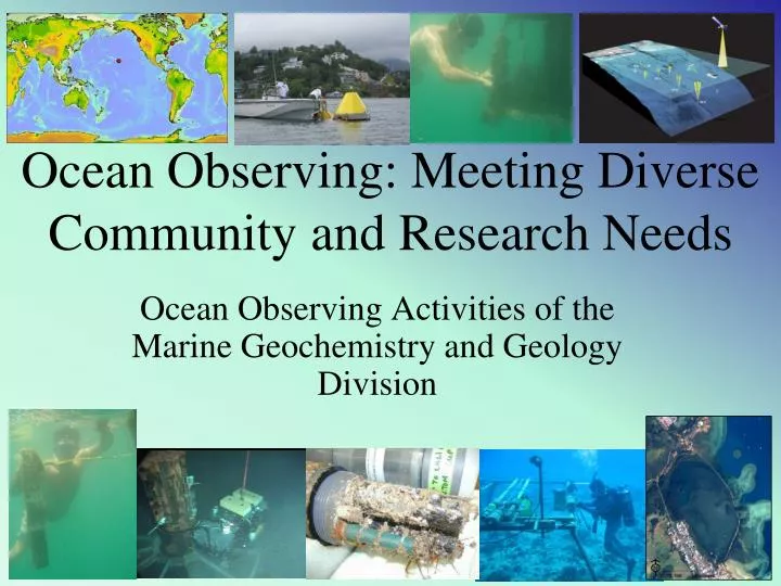 ocean observing meeting diverse community and research needs