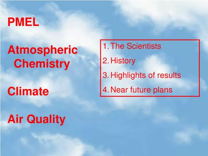 pmel atmospheric chemistry climate air quality