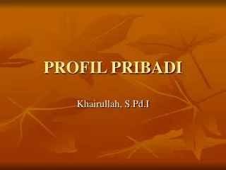 profil pribadi