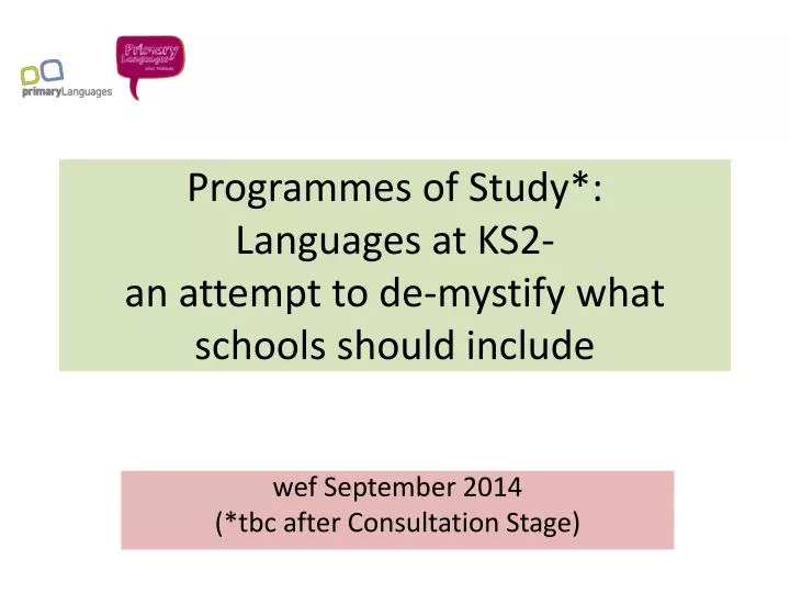 programmes of study languages at ks2 an attempt to de mystify what schools should include