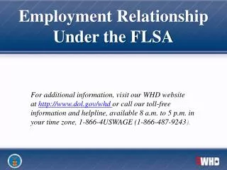 Employment Relationship Under the FLSA