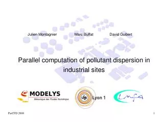 Parallel computation of pollutant dispersion in industrial sites