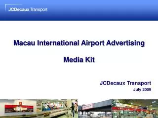 Macau International Airport Advertising Media Kit