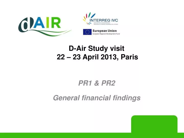 d air study visit 22 23 april 2013 paris