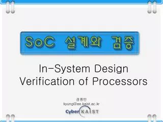In-System Design Verification of Processors