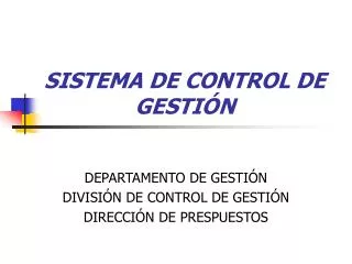 sistema de control de gesti n