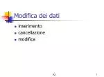 Modifica dei dati - slide 1