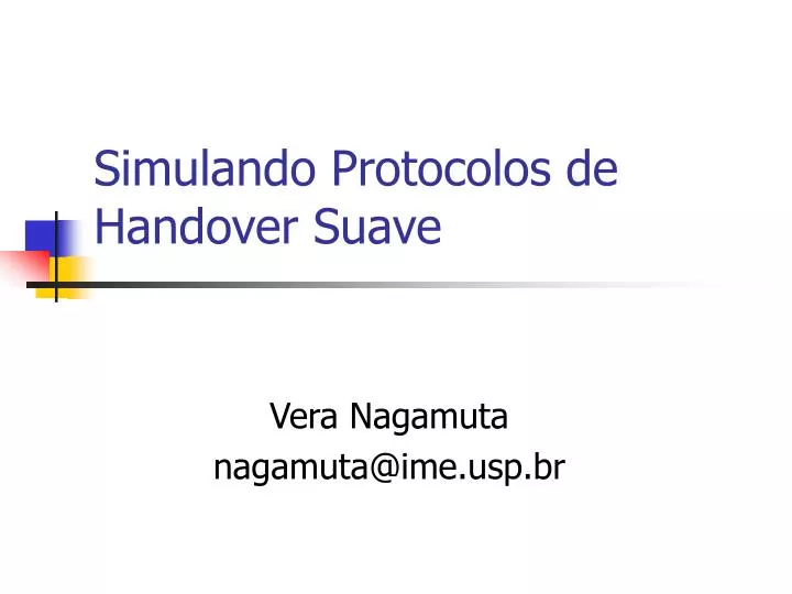 simulando protocolos de handover suave