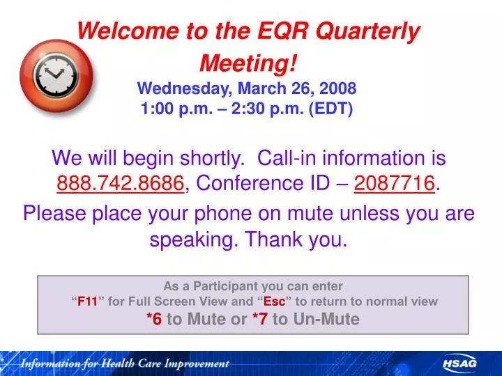 welcome to the eqr quarterly meeting wednesday march 26 2008 1 00 p m 2 30 p m edt