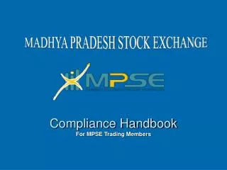 Compliance Handbook For MPSE Trading Members