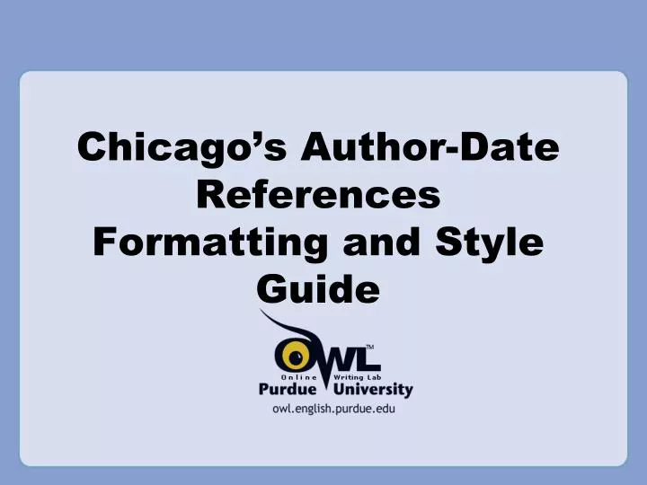 chicago s author date references formatting and style guide