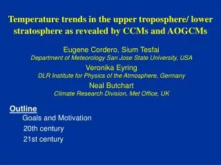 Temperature trends in the upper troposphere/ lower stratosphere as revealed by CCMs and AOGCMs