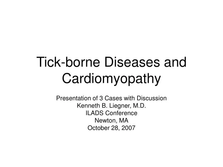 tick borne diseases and cardiomyopathy