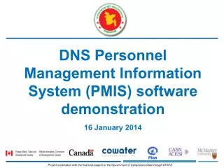 DNS Personnel Management Information System (PMIS) software demonstration 16 January 2014