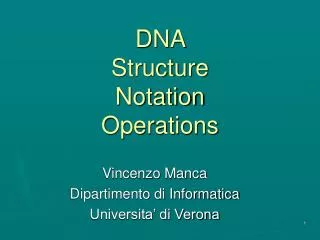DNA Structure Notation Operations