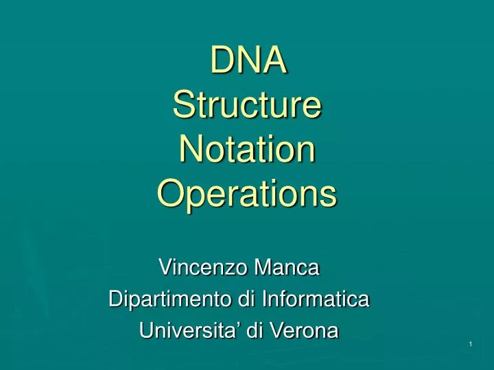 dna structure notation operations