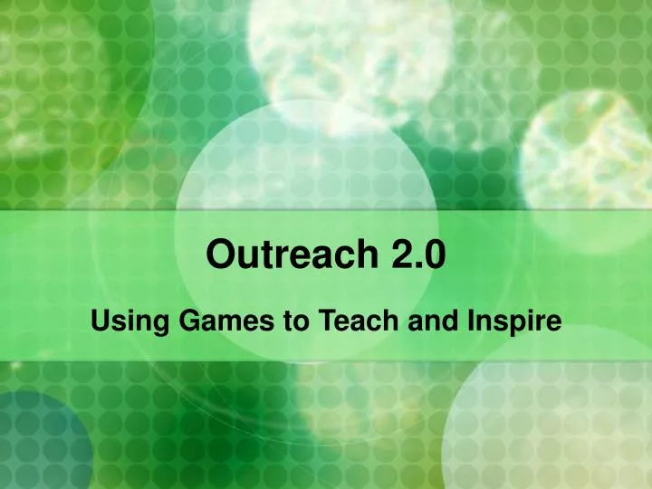 using games to teach and inspire
