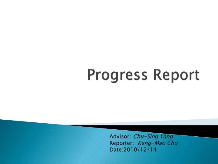 progress report