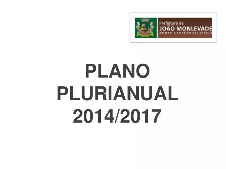 plano plurianual 2014 2017