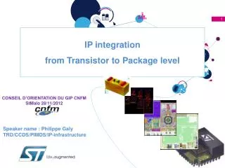 IP integration from Transistor to Package level