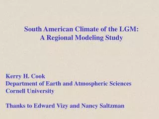 South American Climate of the LGM: A Regional Modeling Study