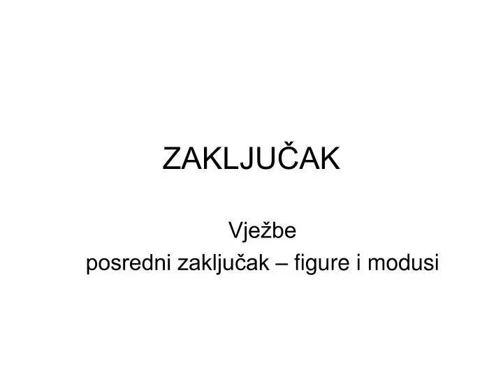 zaklju ak