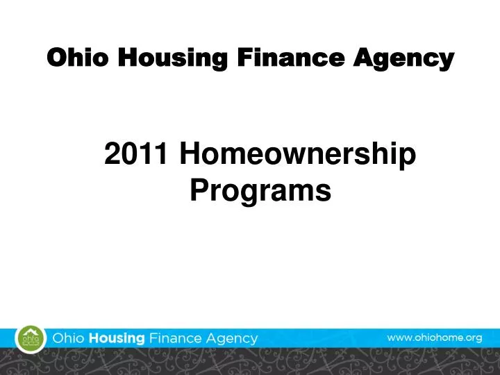 2011 homeownership programs