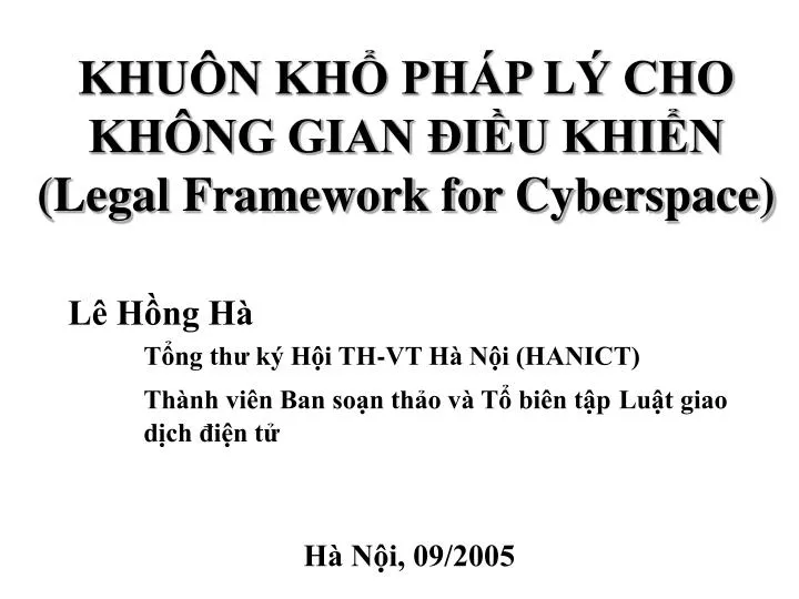 khu n kh ph p l cho kh ng gian i u khi n legal framework for cyberspace