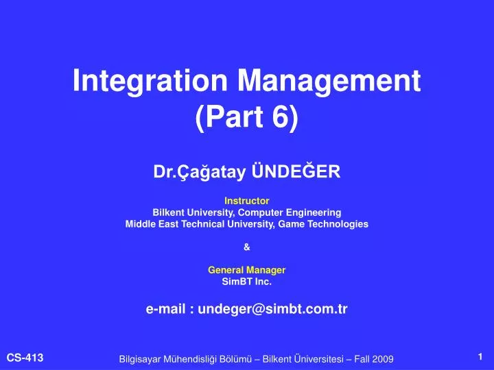 integration management part 6