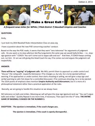 Make a Great Call !