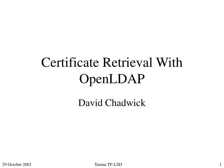 certificate retrieval with openldap