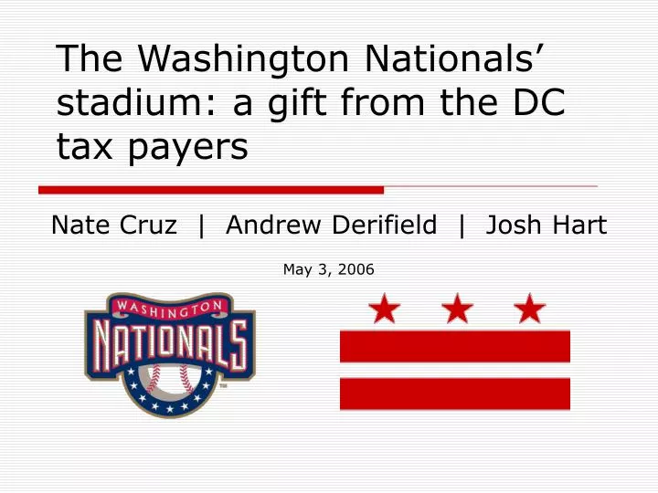 the washington nationals stadium a gift from the dc tax payers