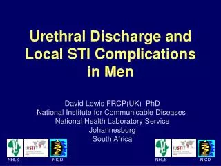 Urethral Discharge and Local STI Complications in Men
