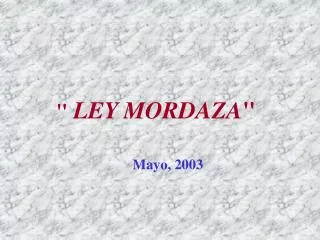 ley mordaza