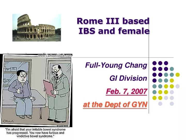 rome iii based ibs and female