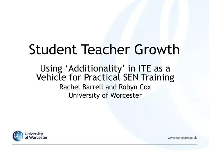 student teacher growth