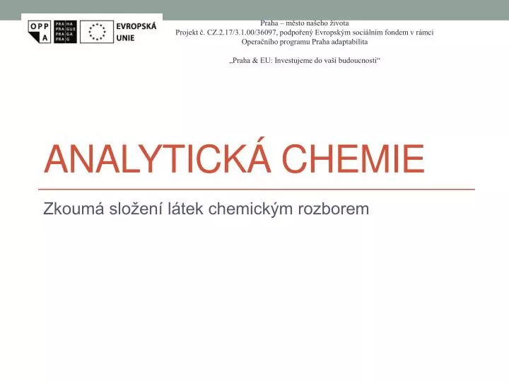 analytick chemie