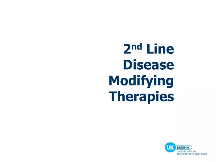 2 nd line disease modifying therapies