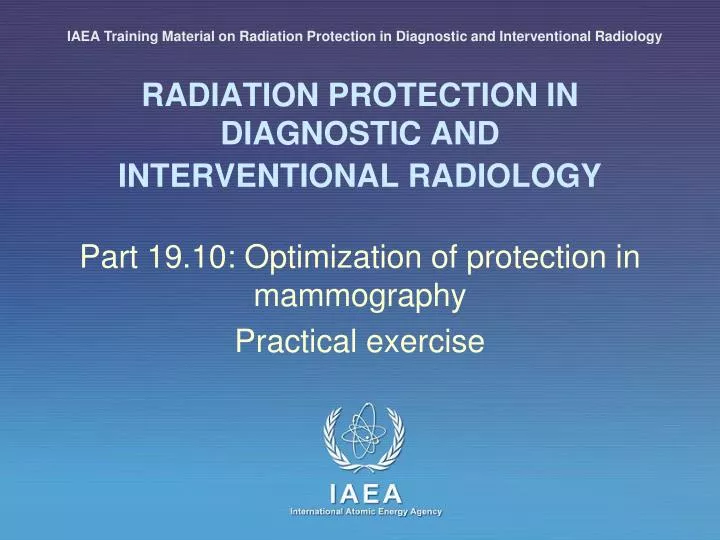 radiation protection in diagnostic and interventional radiology